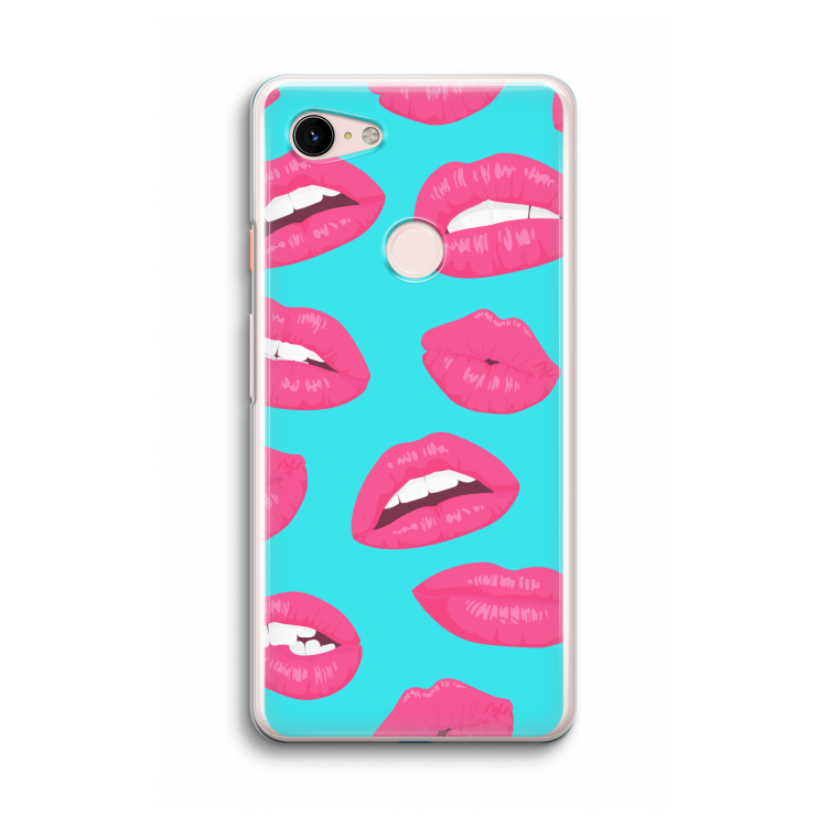 Bite my lip: Google Pixel 3 Transparant Hoesje