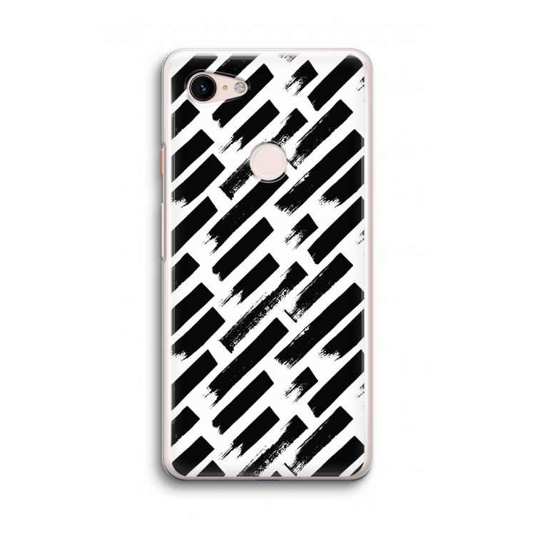 Zwarte vegen: Google Pixel 3 Transparant Hoesje