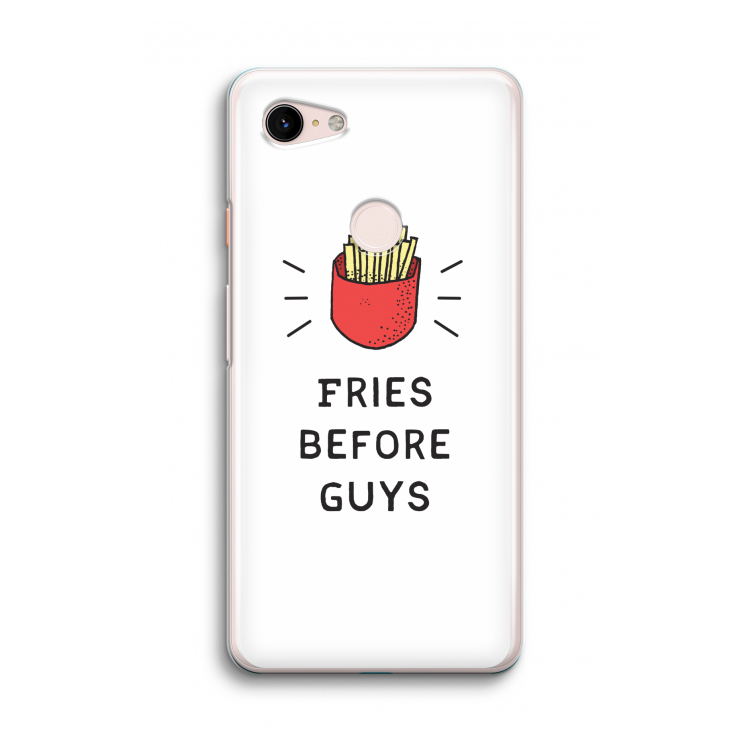 Fries before guys: Google Pixel 3 Transparant Hoesje