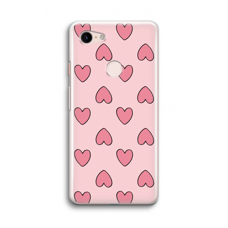Ondersteboven verliefd: Google Pixel 3 Transparant Hoesje