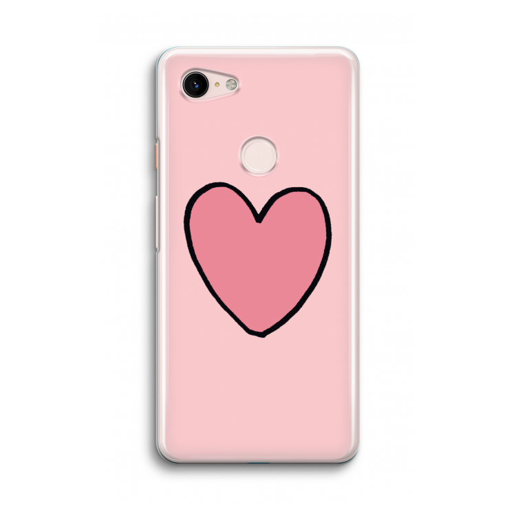 Hartje: Google Pixel 3 Transparant Hoesje