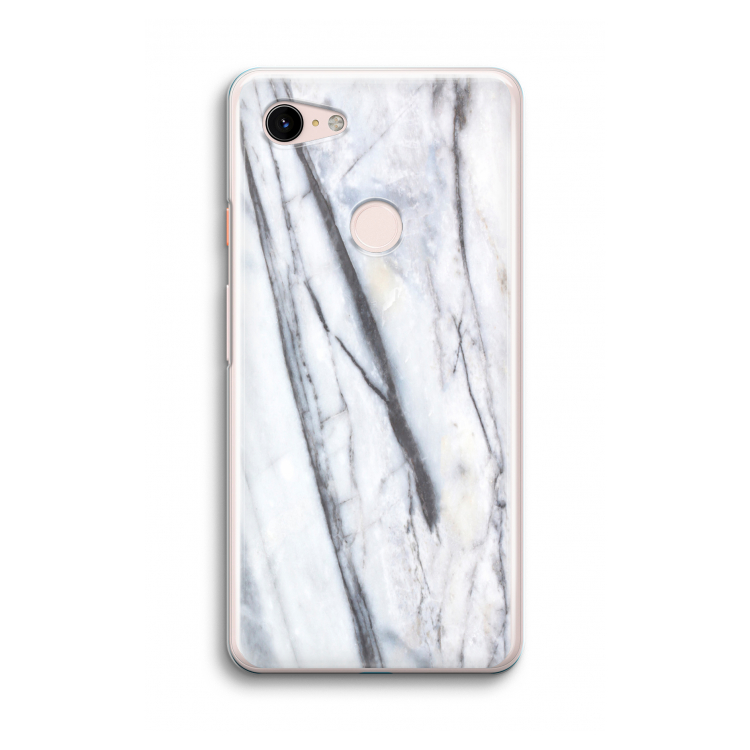 Gestreepte marmer: Google Pixel 3 Transparant Hoesje