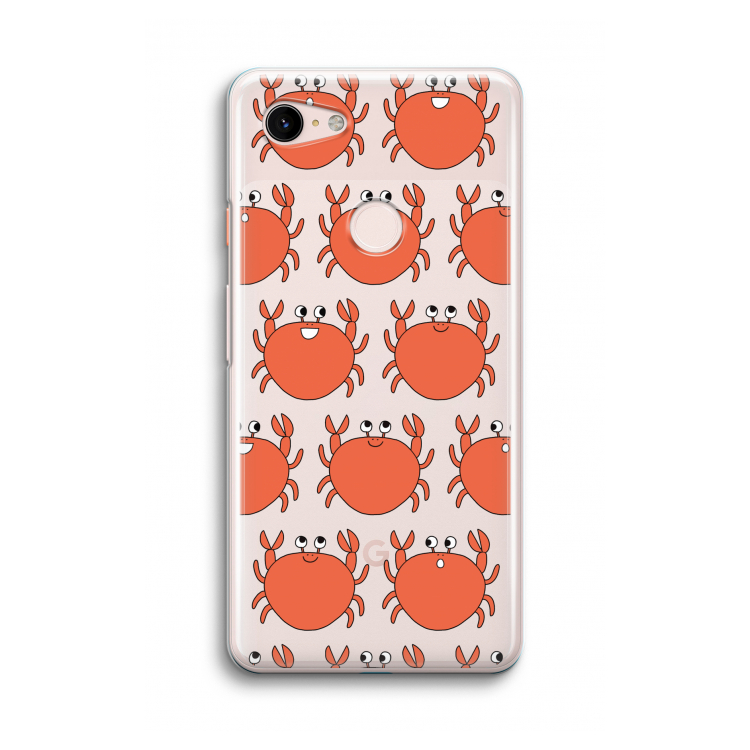 Krab: Google Pixel 3 Transparant Hoesje