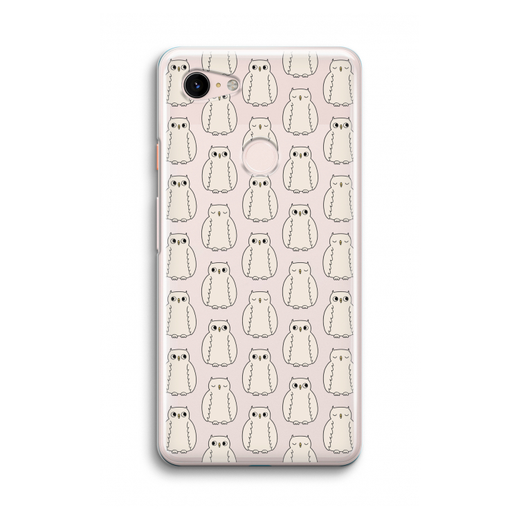 Uilen: Google Pixel 3 Transparant Hoesje