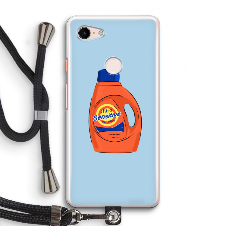 Ultra Sensitive: Pixel 3 Transparant Hoesje met koord