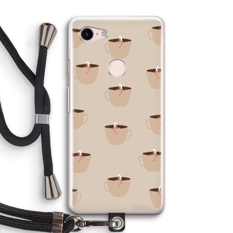 Morning coffee: Pixel 3 Transparant Hoesje met koord