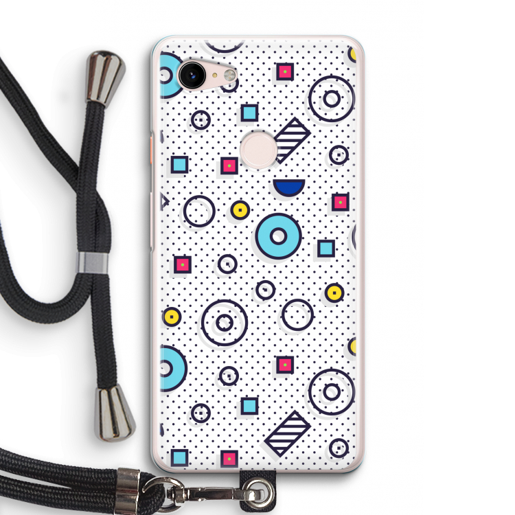 8-bit N°9: Pixel 3 Transparant Hoesje met koord