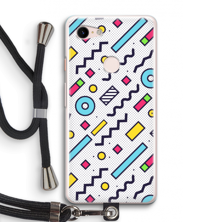 8-bit N°8: Pixel 3 Transparant Hoesje met koord