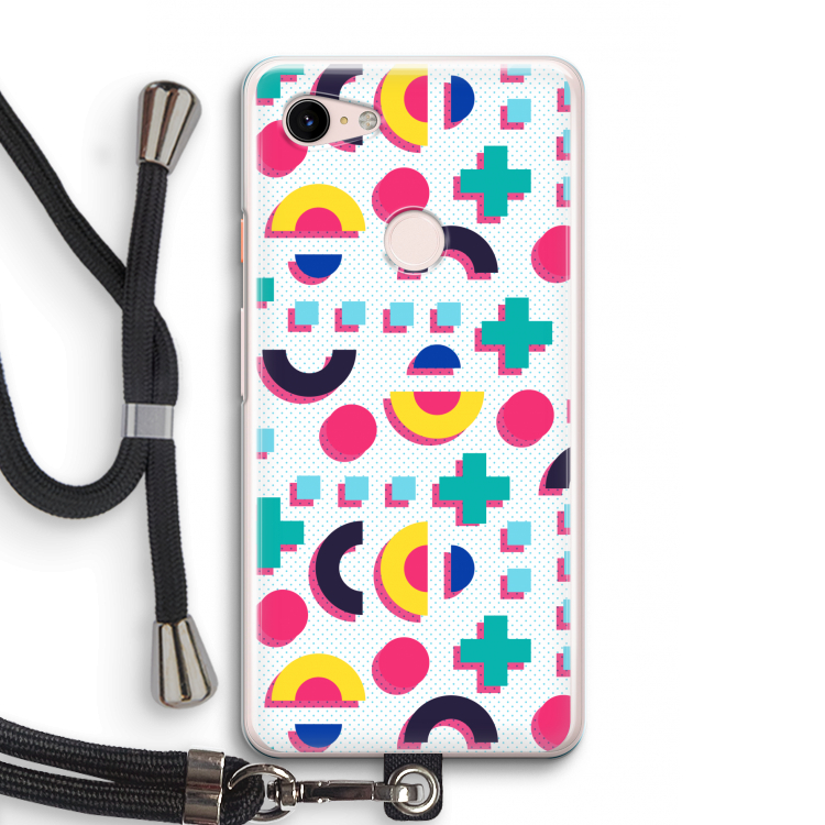 8-bit N°2: Pixel 3 Transparant Hoesje met koord
