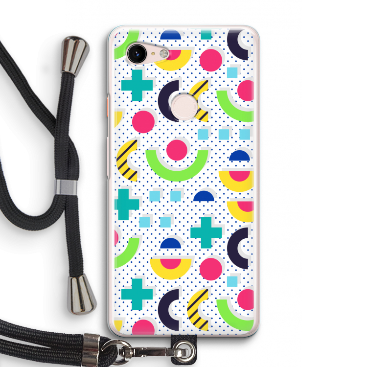 8-bit N°1: Pixel 3 Transparant Hoesje met koord