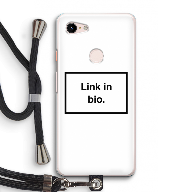 Link in bio: Pixel 3 Transparant Hoesje met koord