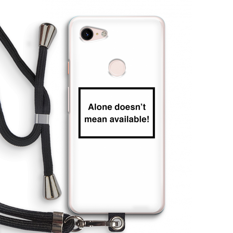 Alone: Pixel 3 Transparant Hoesje met koord