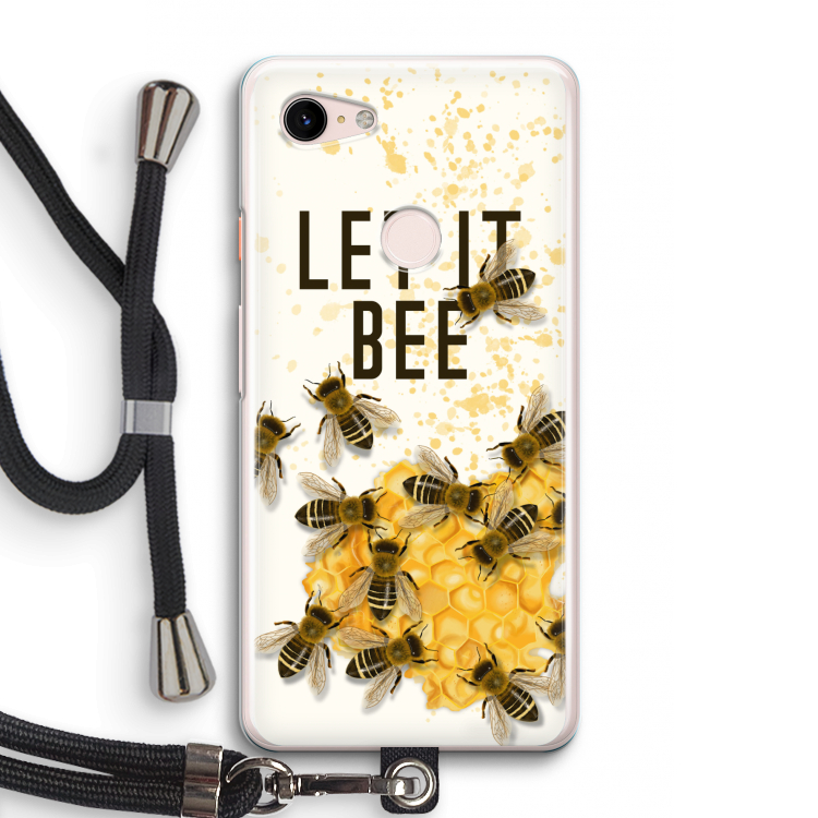 Let it bee: Pixel 3 Transparant Hoesje met koord