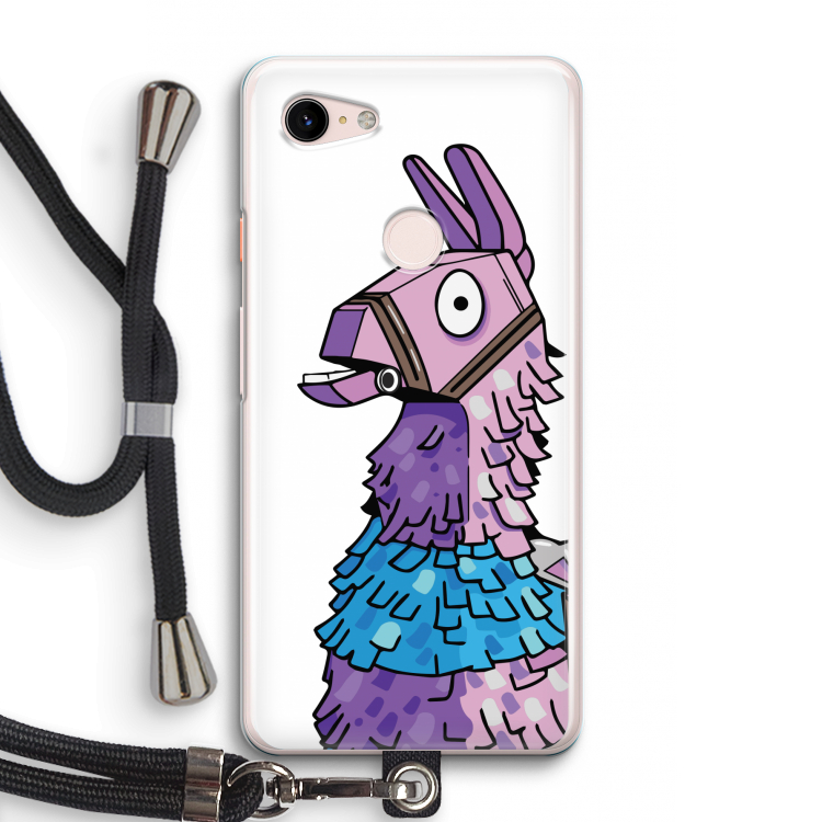 Lama: Pixel 3 Transparant Hoesje met koord
