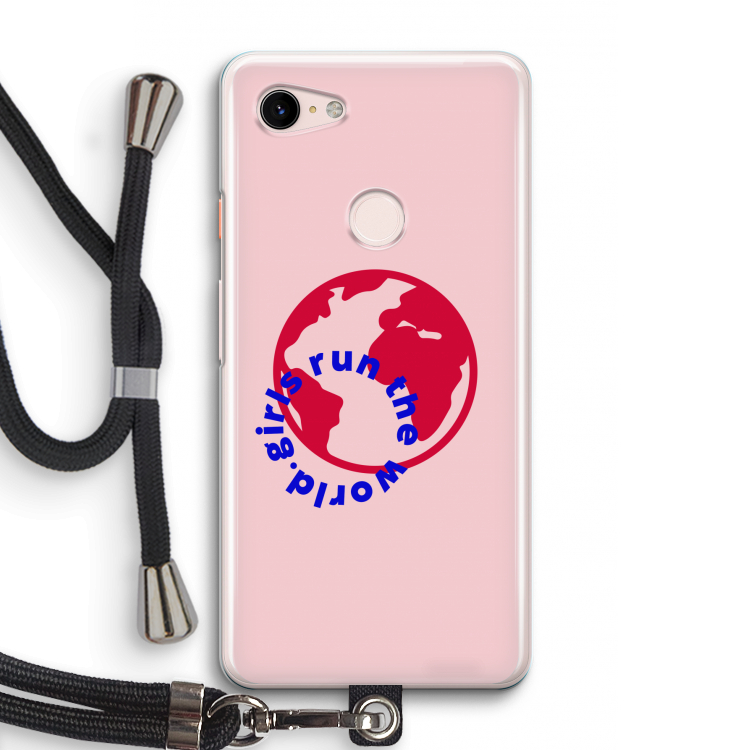 Run The World: Pixel 3 Transparant Hoesje met koord