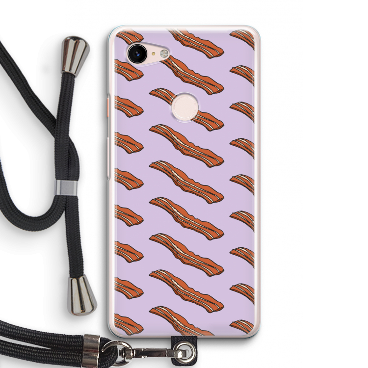 Bacon to my eggs #2: Pixel 3 Transparant Hoesje met koord