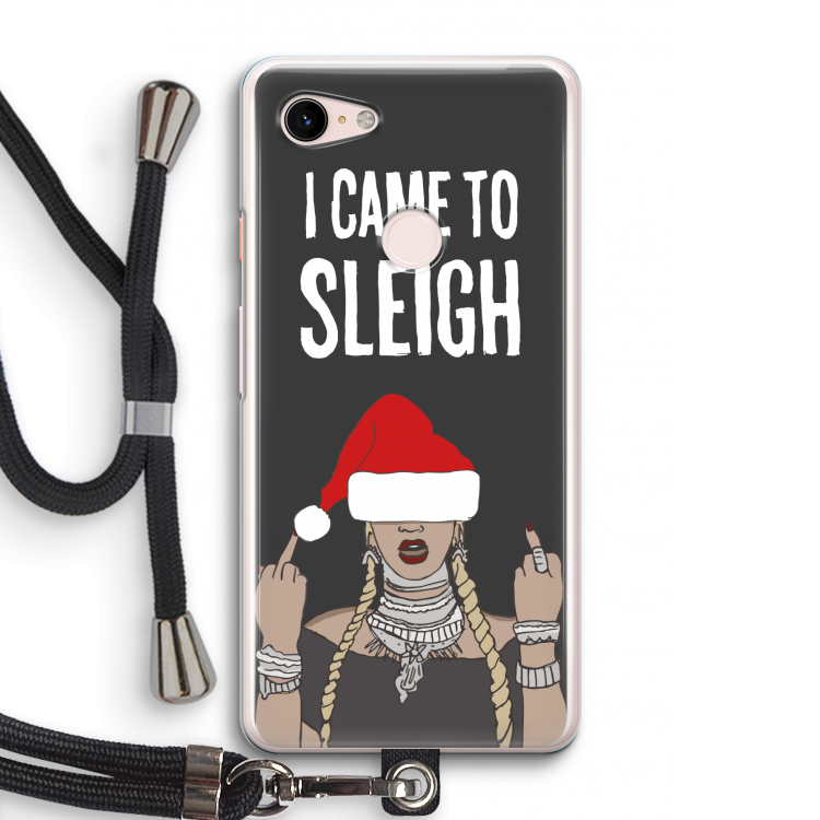 Came To Sleigh: Pixel 3 Transparant Hoesje met koord