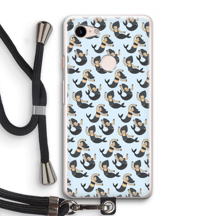 Zeemeermin: Pixel 3 Transparant Hoesje met koord