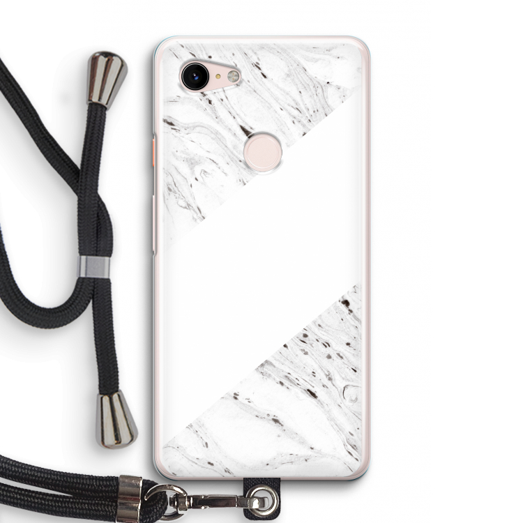 Biggest stripe: Pixel 3 Transparant Hoesje met koord
