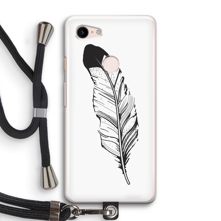 Pluim: Pixel 3 Transparant Hoesje met koord