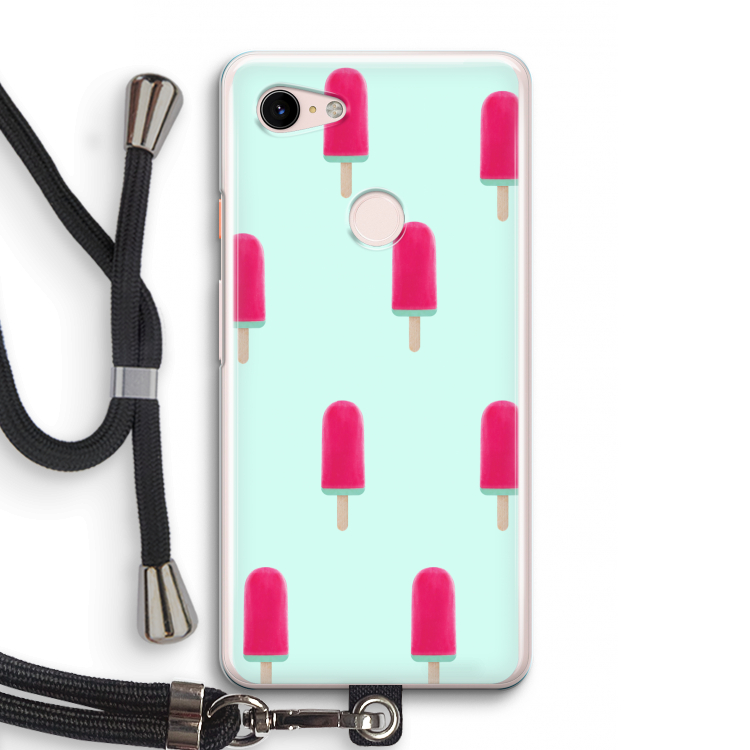 Waterijsje: Pixel 3 Transparant Hoesje met koord