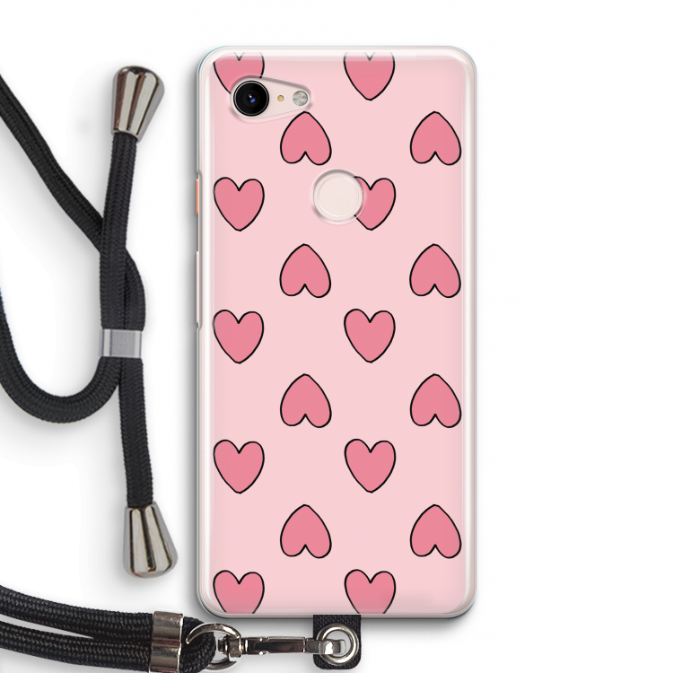 Ondersteboven verliefd: Pixel 3 Transparant Hoesje met koord