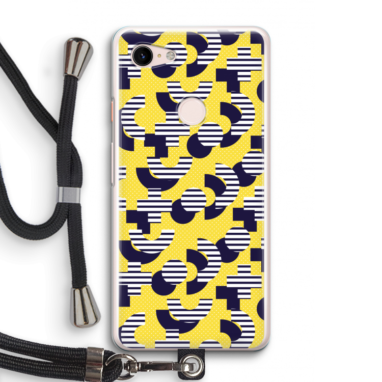 8-bit N°3: Pixel 3 Transparant Hoesje met koord