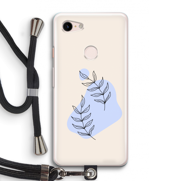 Leaf me if you can: Pixel 3 Transparant Hoesje met koord