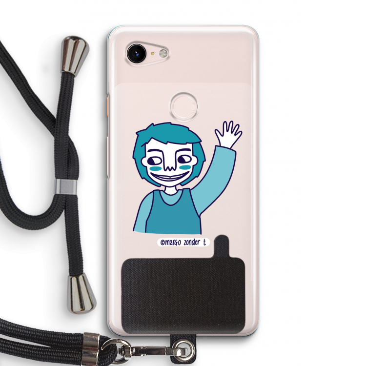 Zwaai: Pixel 3 Transparant Hoesje met koord