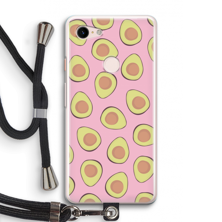 Dancing avocados: Pixel 3 Transparant Hoesje met koord