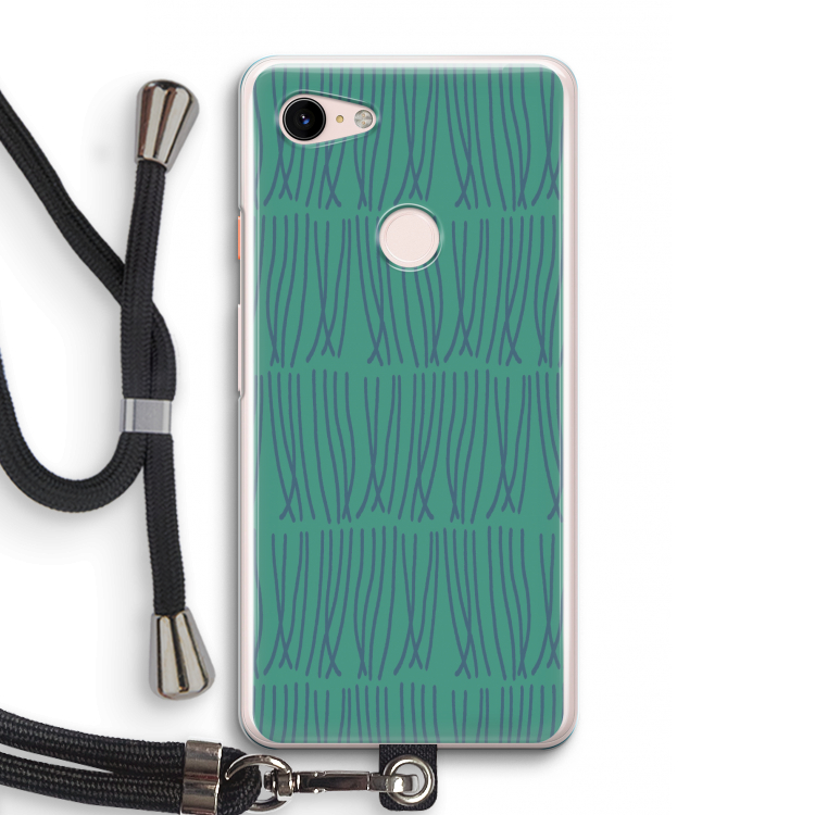 Swirls: Pixel 3 Transparant Hoesje met koord