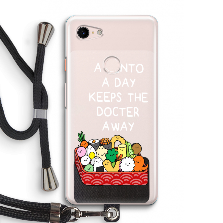 Bento a day: Pixel 3 Transparant Hoesje met koord