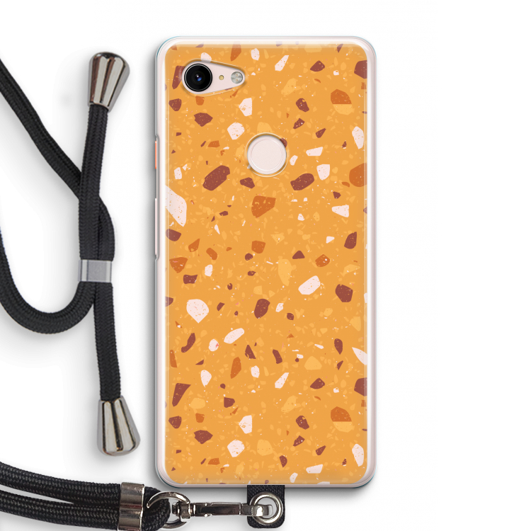 Terrazzo N°24: Pixel 3 Transparant Hoesje met koord