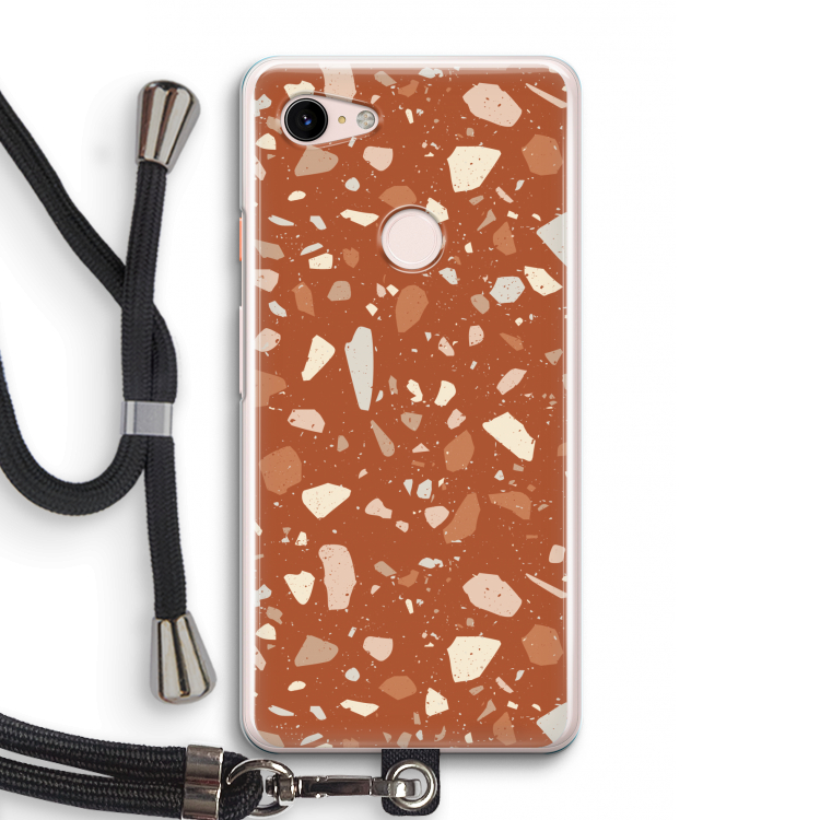 Terrazzo N°22: Pixel 3 Transparant Hoesje met koord