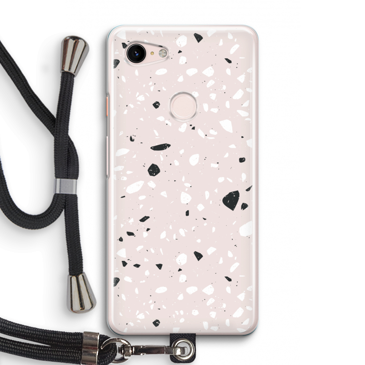 Terrazzo N°20: Pixel 3 Transparant Hoesje met koord