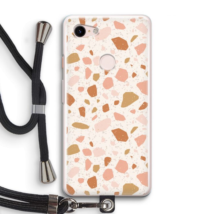 Terrazzo N°18: Pixel 3 Transparant Hoesje met koord