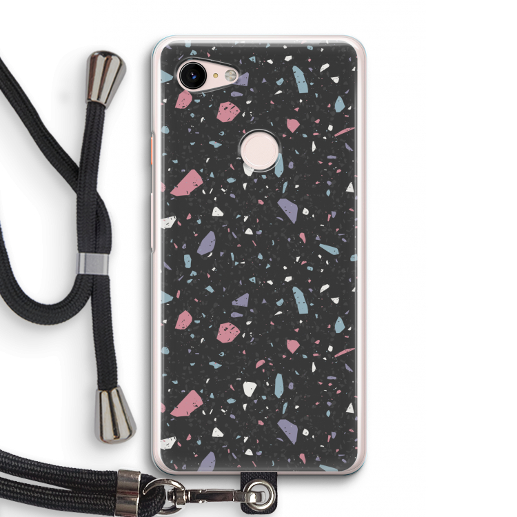 Terrazzo N°16: Pixel 3 Transparant Hoesje met koord