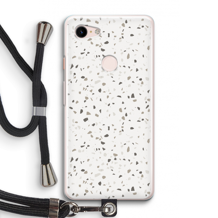 Terrazzo N°14: Pixel 3 Transparant Hoesje met koord