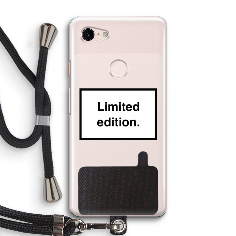 Limited edition: Pixel 3 Transparant Hoesje met koord