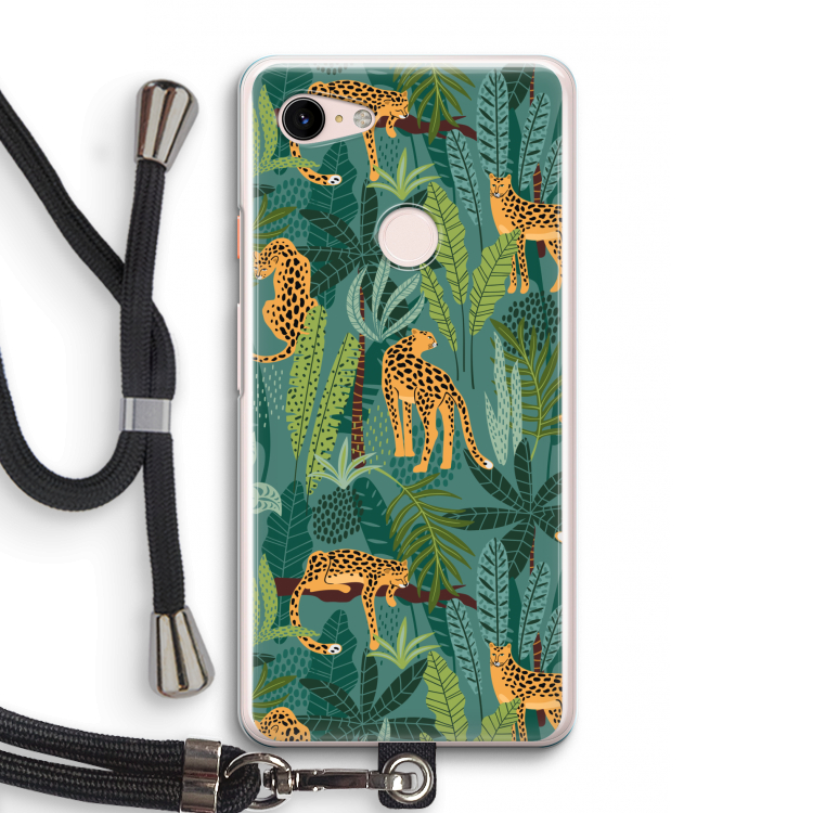 Luipaard 2: Pixel 3 Transparant Hoesje met koord