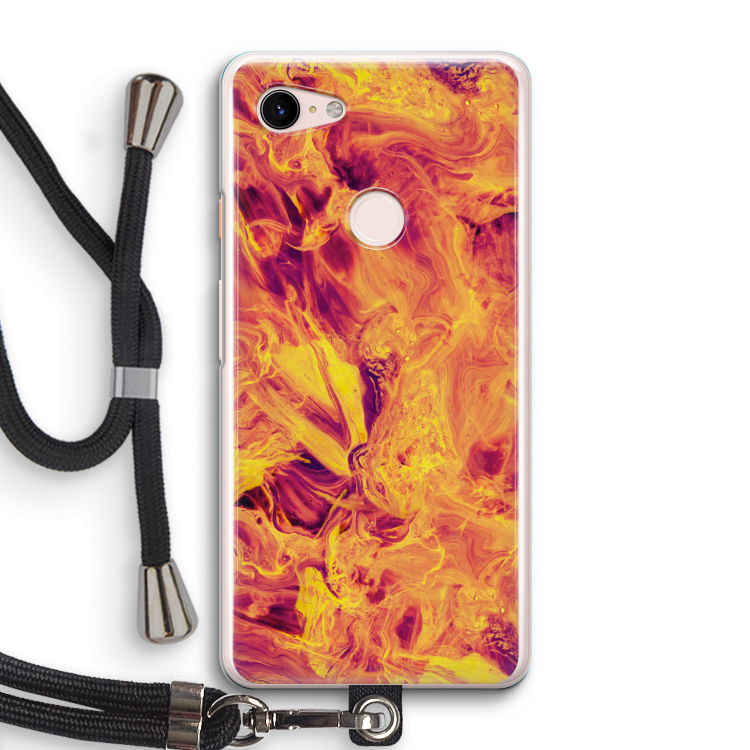 Eternal Fire: Pixel 3 Transparant Hoesje met koord