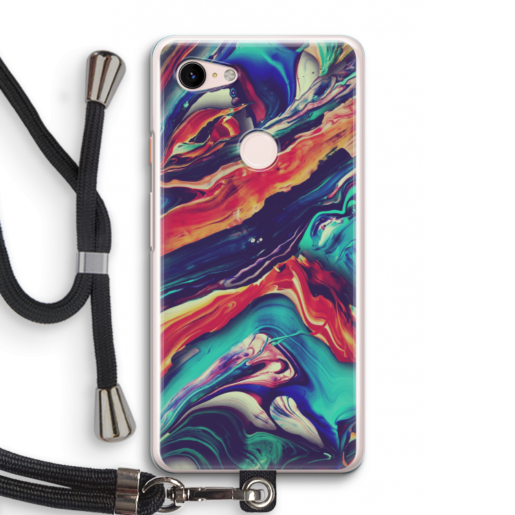 Chameleon Sun: Pixel 3 Transparant Hoesje met koord