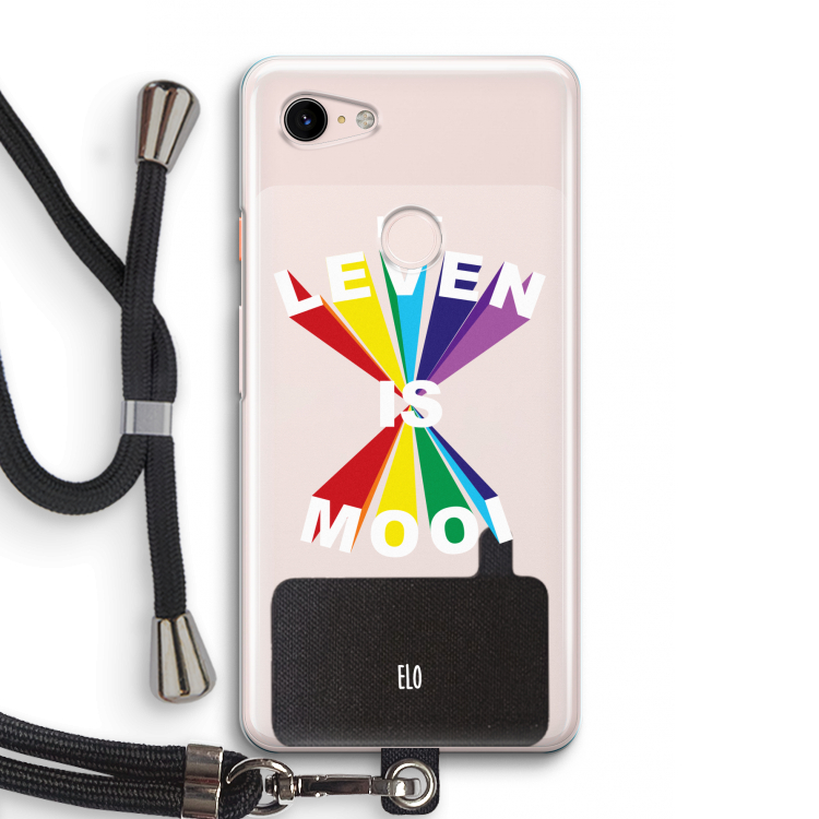 Het Leven Is Mooi: Pixel 3 Transparant Hoesje met koord
