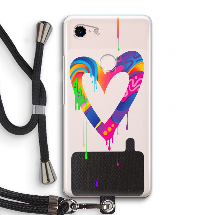 Melts My Heart: Pixel 3 Transparant Hoesje met koord