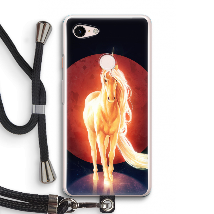 Last Unicorn: Pixel 3 Transparant Hoesje met koord