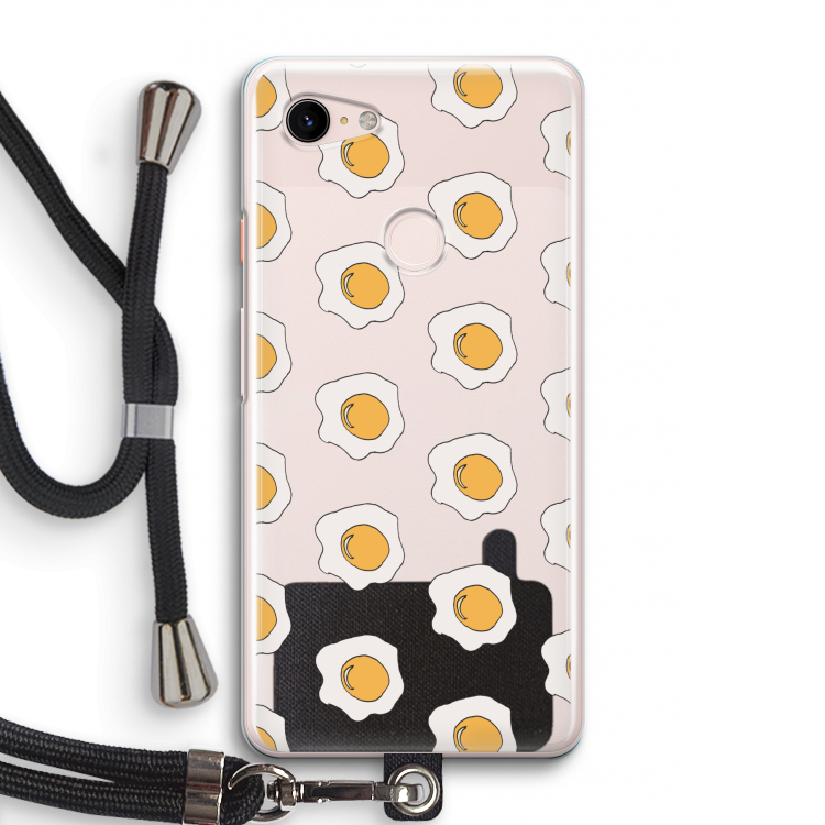 Bacon to my eggs #1: Pixel 3 Transparant Hoesje met koord