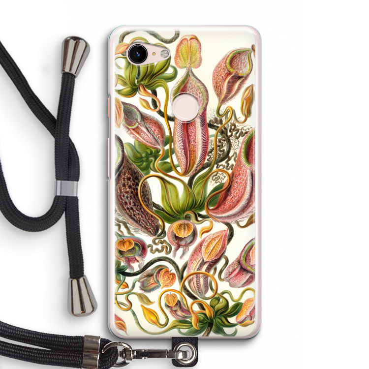Haeckel Nepenthaceae: Pixel 3 Transparant Hoesje met koord