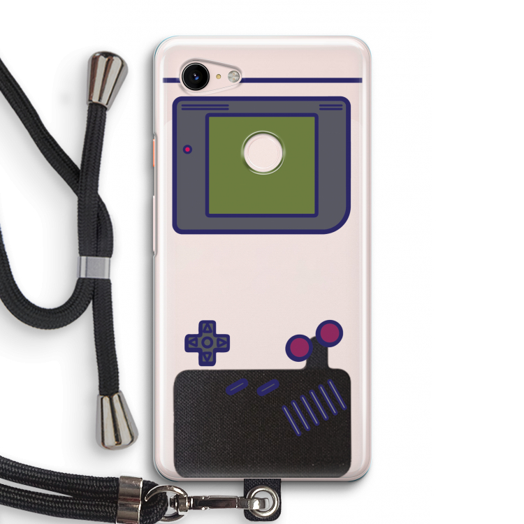 Game On: Pixel 3 Transparant Hoesje met koord
