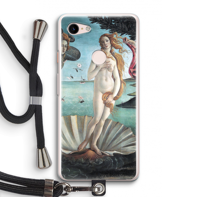 Birth Of Venus: Pixel 3 Transparant Hoesje met koord