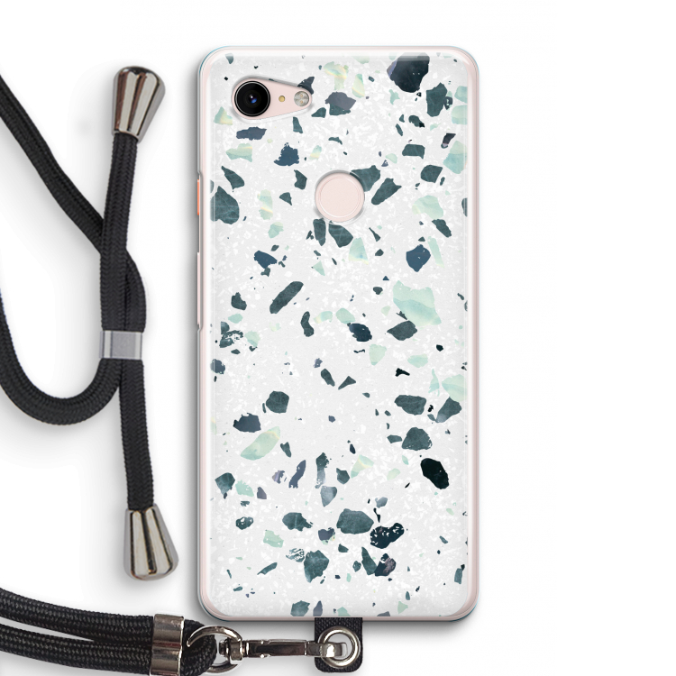 Terrazzo N°2: Pixel 3 Transparant Hoesje met koord